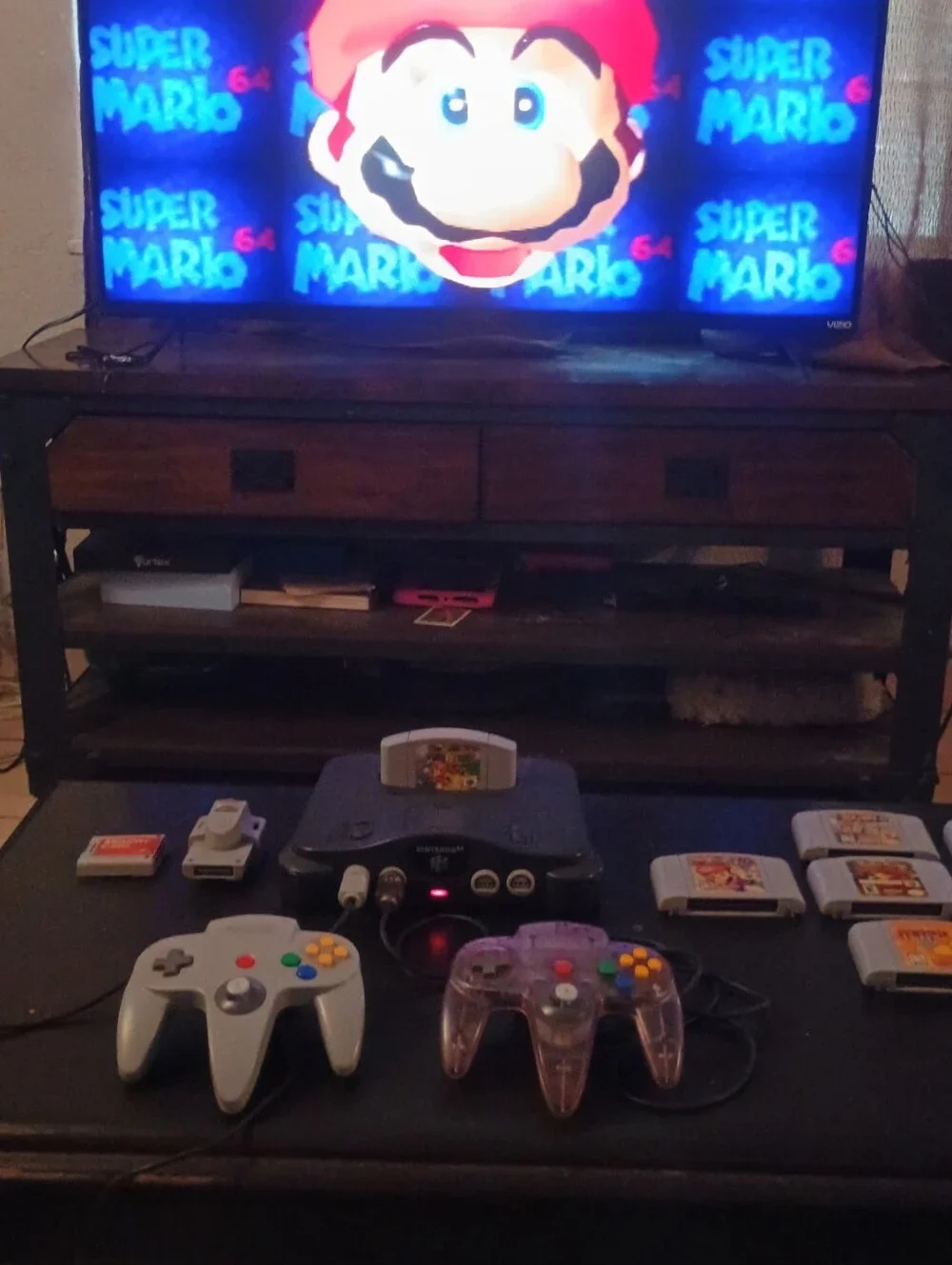 Nintendo N64 Console Bundle 2 Controllers And 7 Games